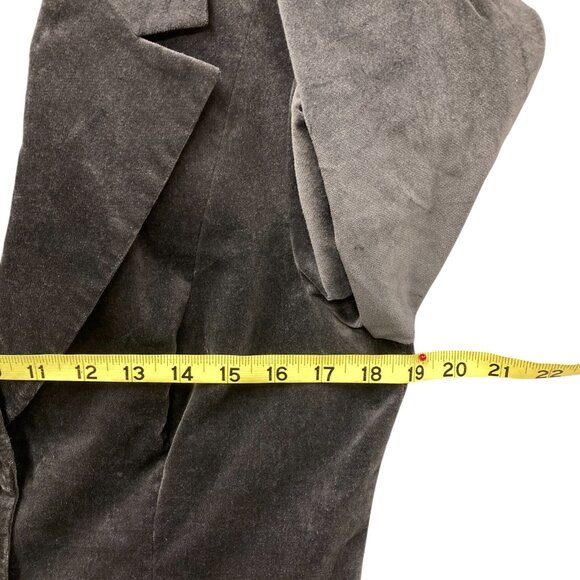 Halogen Gray Velvet Blazer, Size Large, 3/4 Sleeve Cotton Blend Jacket‎ NEW - Picture 6 of 11